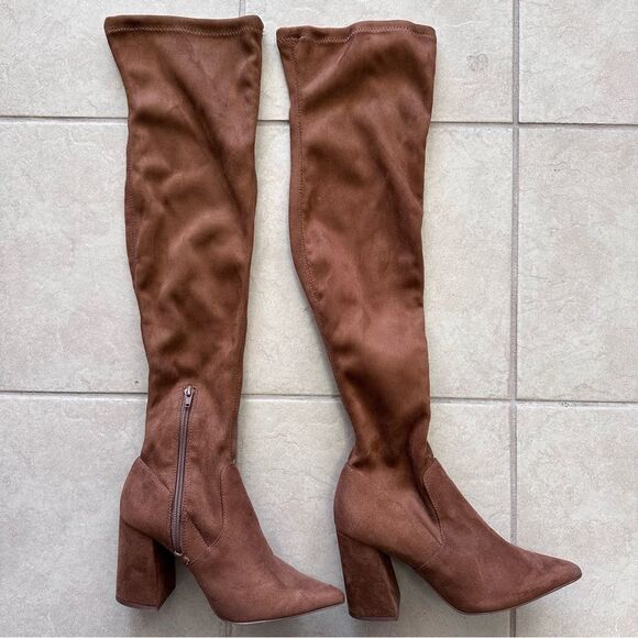 Steve Madden Shoes - Steve Madden Jacoby Brown Pointed Toe Over-The-Knee Thigh-High Boots
